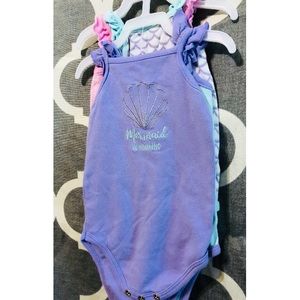 Mermaid Theme Onesies, Set of 4